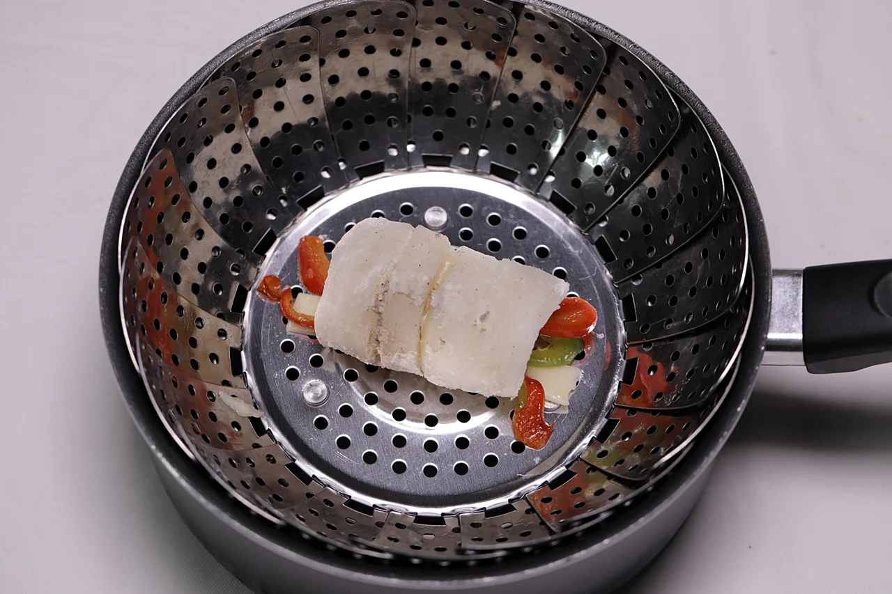 생선찜 채소말이 4단계