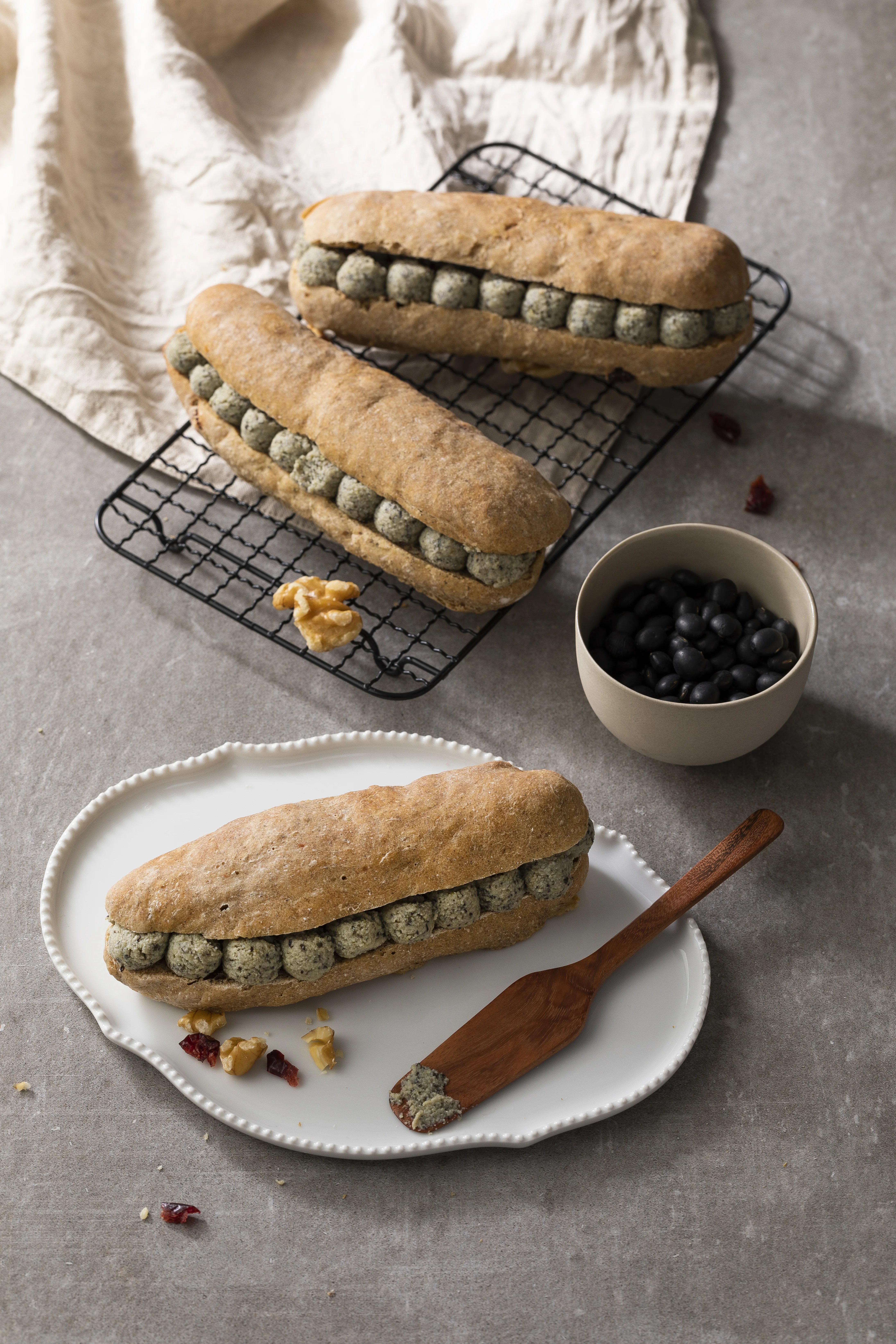 검은콩 크림빵