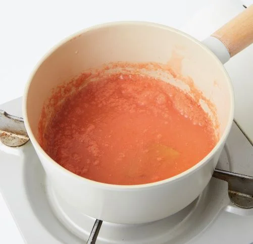 토마토채소스프와 연어소바찜 3단계