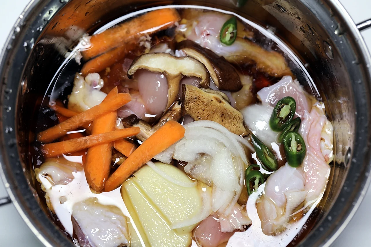 수삼매운닭찜 4단계