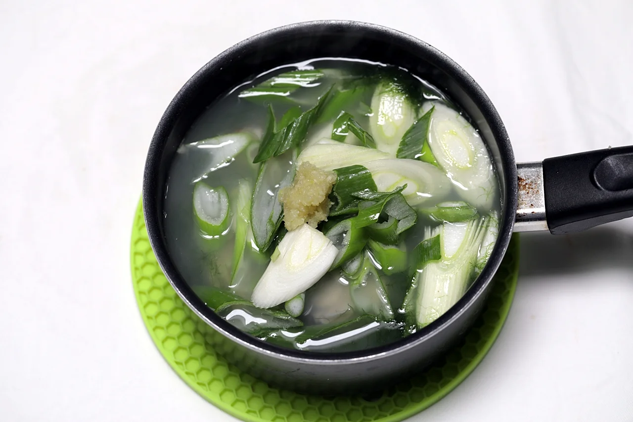매생이조랭이떡국 6단계