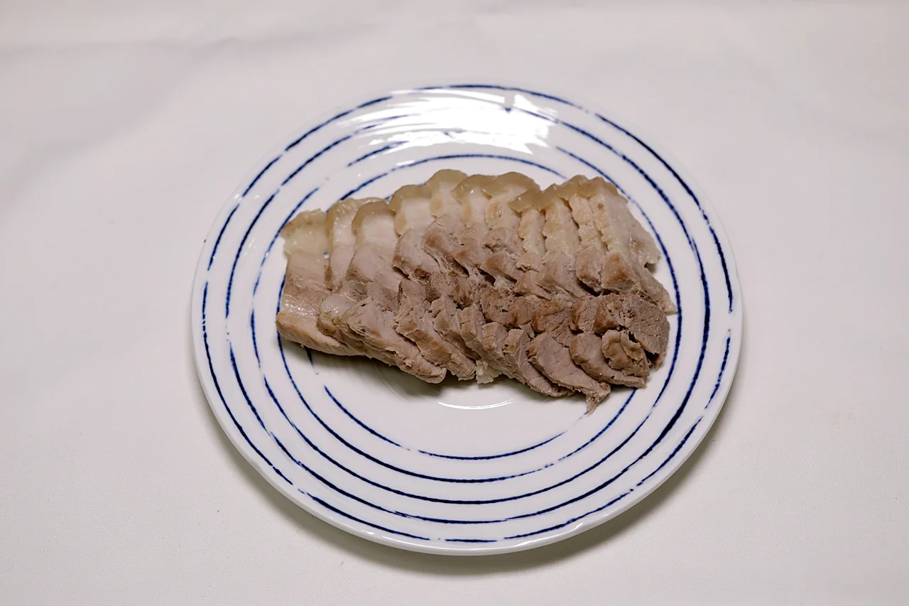 돼지고기 수육 부추부침 4단계