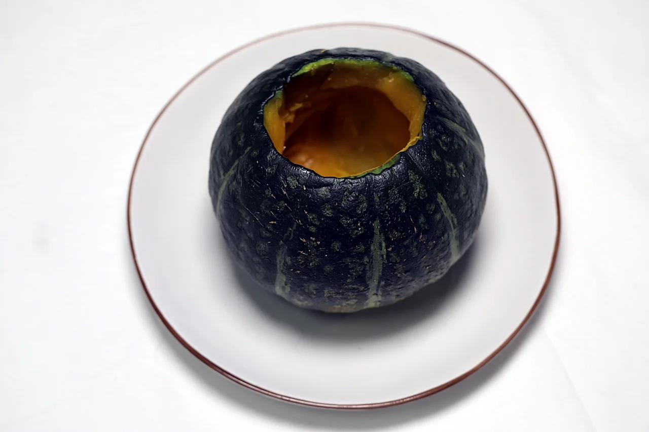 단호박 새우찜 4단계